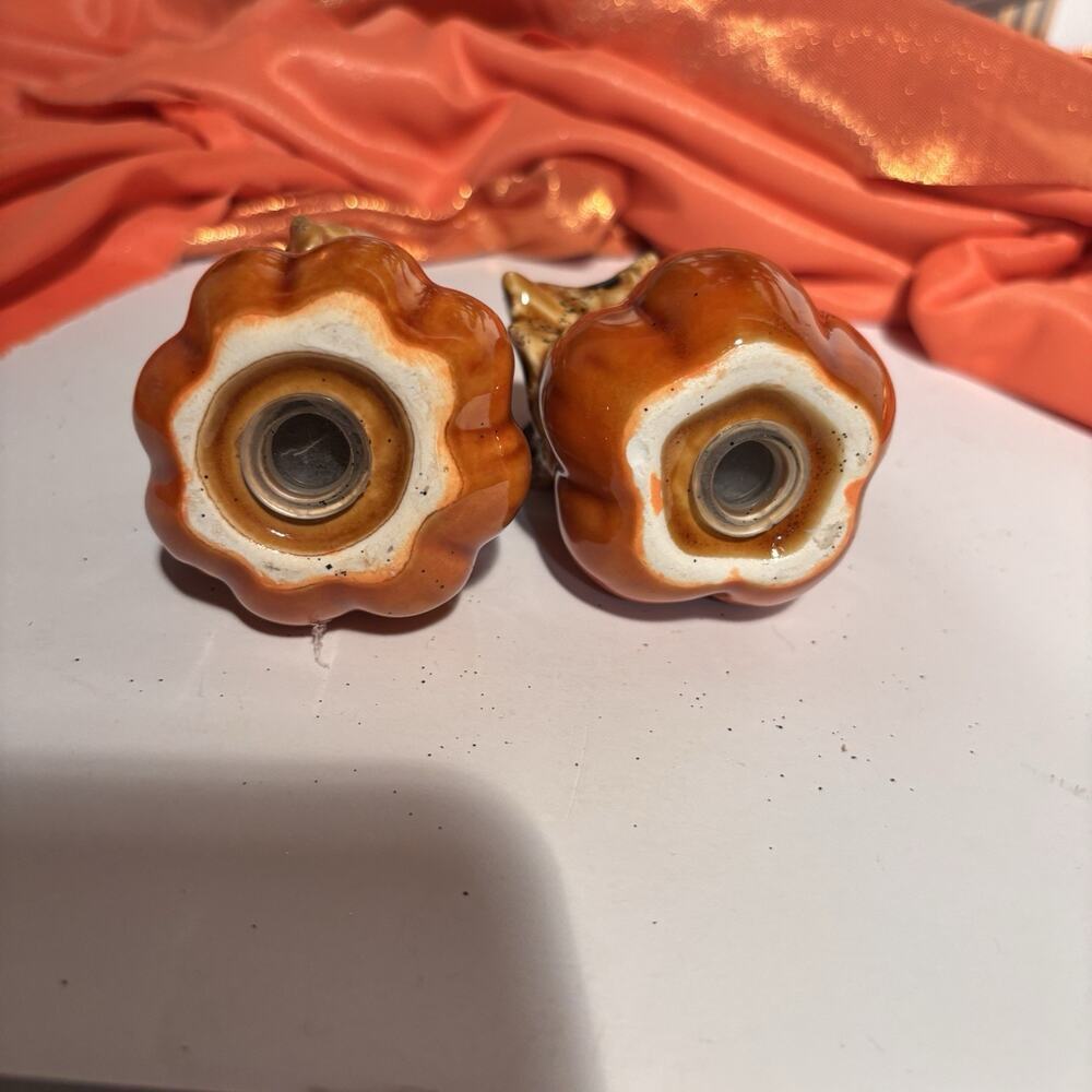 Pumpkin & Gourd Autumn Thanksgiving Fall Salt & Pepper Shakers Set - New - Picture 5 of 6